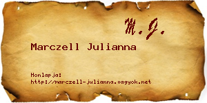 Marczell Julianna névjegykártya